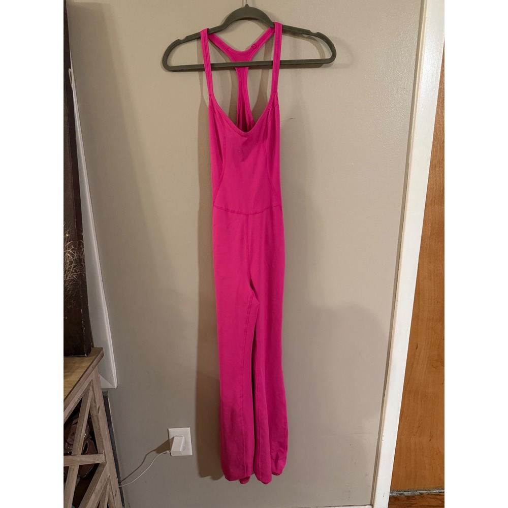 Free People FP Movement Good Karma Onesie Pink Racerback Yoga Jumpsuit XS/S